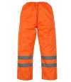 YK211 HVS462 Yoko Hi-Vis Waterproof GO/RT Overtrousers Orange colour image